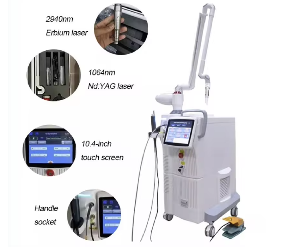 fotona 4d 2940nm erbium 1064nm hair removal skin rejuvenation skin resurfacing laser machine